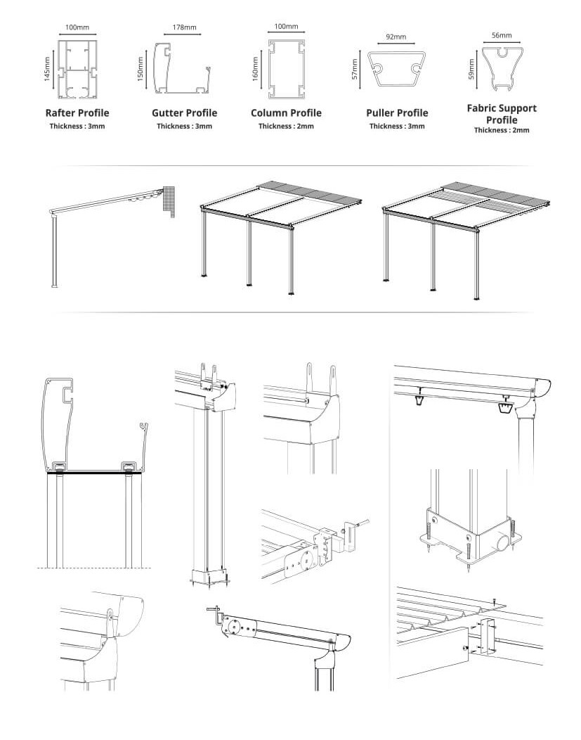 Pergola Tente Teknik Özellikleri